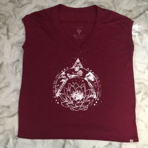 Billa Bong Maroon Short Sleeve Graphic Shirt